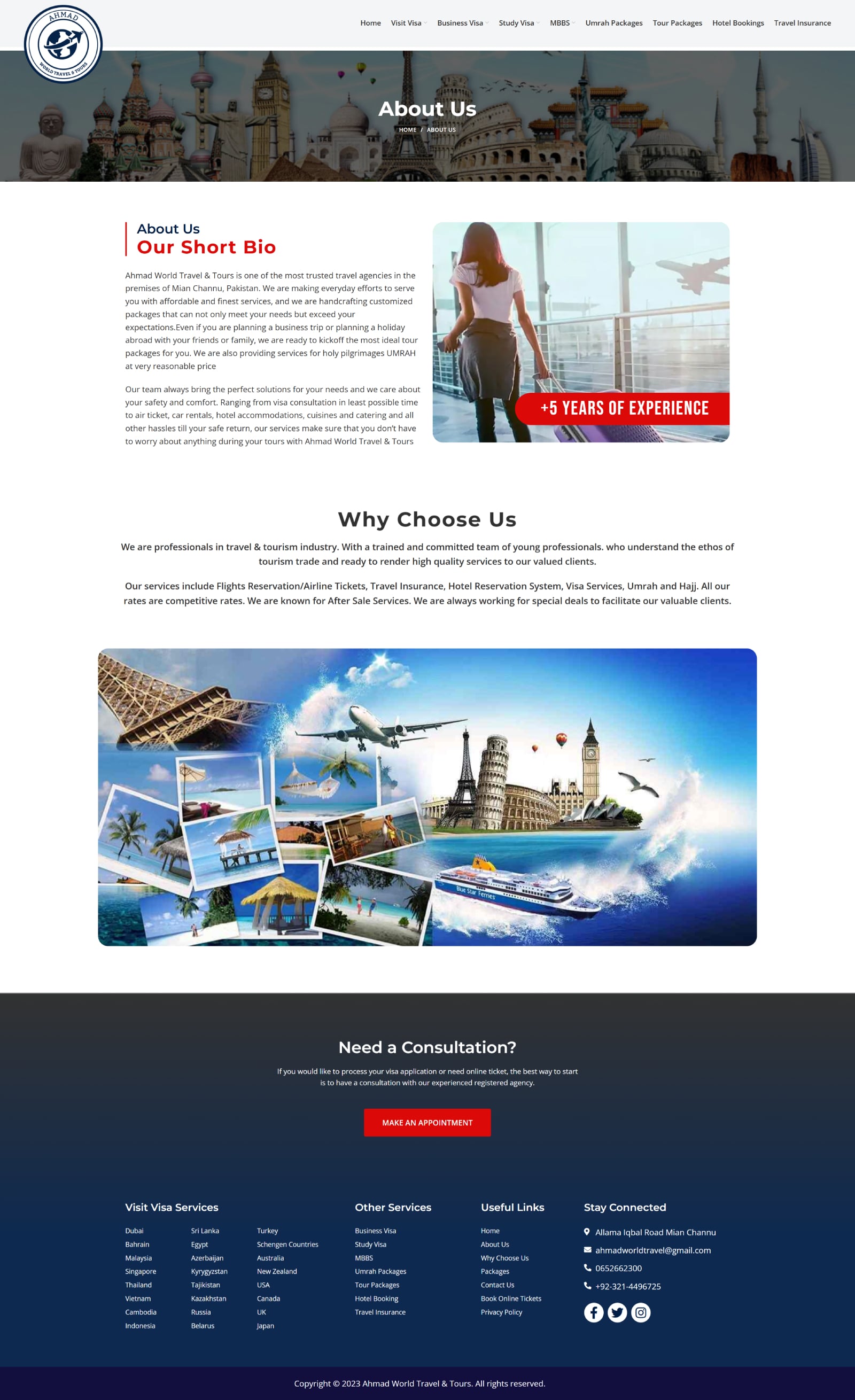 Ahmad world Travel & Tours - Pak Web Idea - Web Designing Company