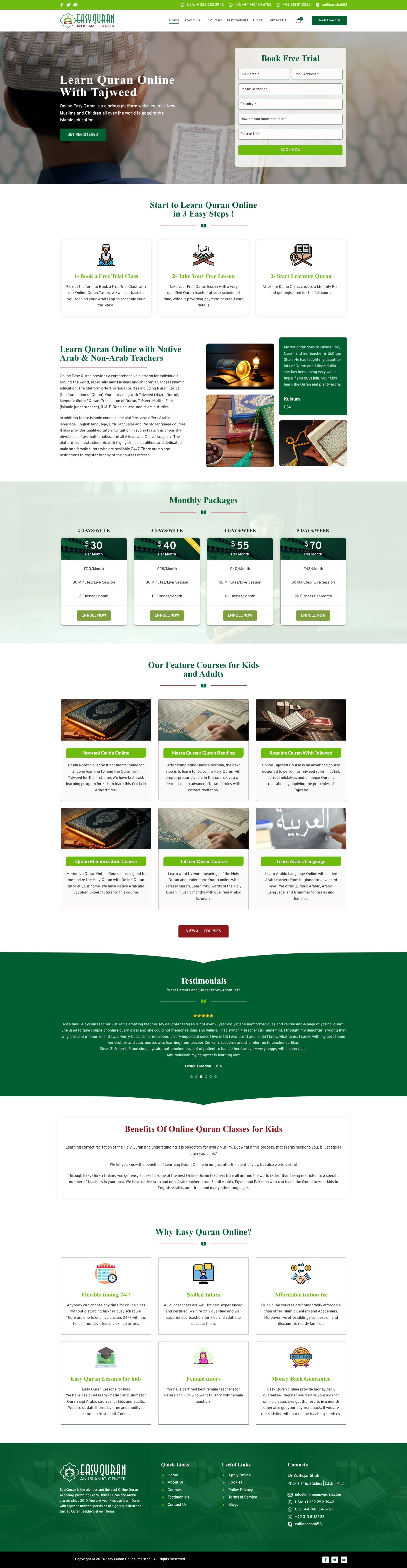 Online Easy Quran - Pak Web Idea - Web Designing Company